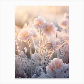 Frosty Botanical English Primrose 4 Canvas Print