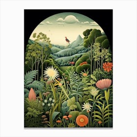 Giardino Botanico Alpino Di Pietra Corva Italy Henri Rousseau Style 3 Canvas Print