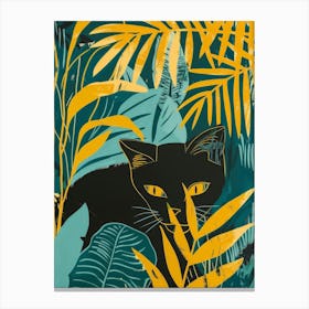 Cat In The Jungle 12 Canvas Print