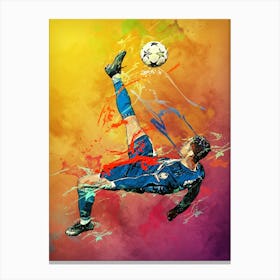 Cristiano Ronaldo Bicycle Kick Volley Canvas Print