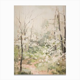 Cherry Trees Impasto Painting 2 Canvas Print