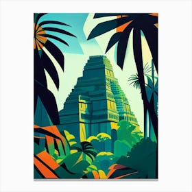 Tikal National Park Guatemala Pop Matisse Canvas Print