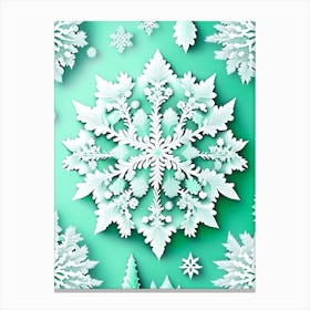 Intricate, Snowflakes, Kids Illustration 4 Canvas Print