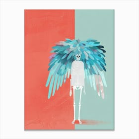 Skeleton With Wings 1 Canvas Print