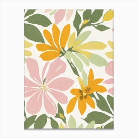 Alstromeria Pastel Floral Flower Canvas Print