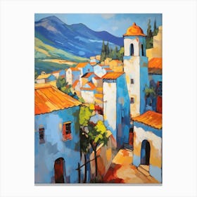 Chefchaouen Morocco 3 Fauvist Painting Canvas Print
