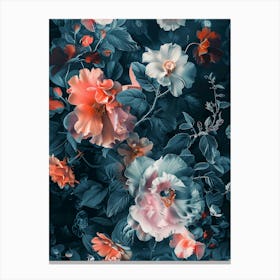 Floral Wallpaper 1 Canvas Print