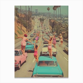 Dancers On The Freeway Canvas Print