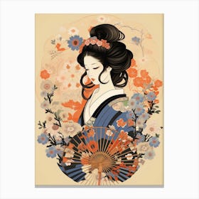 Japanese Fans Sensu Illustration 6 Canvas Print