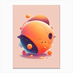 Dwarf Planet Kawaii Kids Space Canvas Print