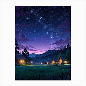 Night Sky Anime aesthetic 2 Canvas Print