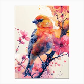 Bird On A Branch 1 Canvas Print