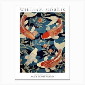 William Morris Print Koi Fish Pattern Poster Vintage Wall Art Textiles Art Vintage Poster Canvas Print