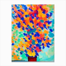 Bright And Abstract Matisse Inspired Flower Canvas Print