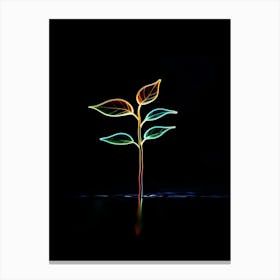 Neon Plant 10 Canvas Print