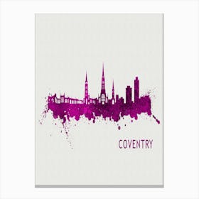 Coventry England City Purple Canvas Print