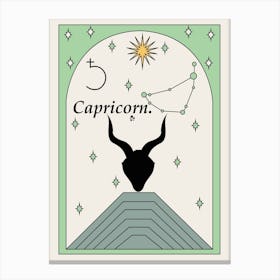 Capricorn Zodiac Canvas Print