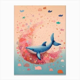 Whale In The Sea Canvas Print