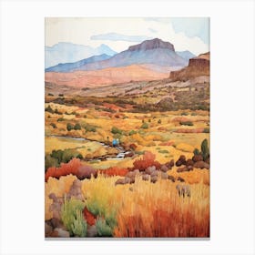 Autumn National Park Painting Teide National Park Spain 3 Canvas Print