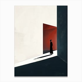 Man In Red Coat Canvas Print