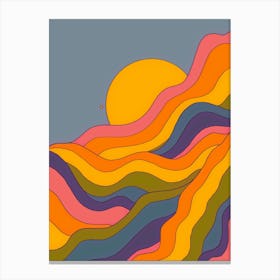 Waves Of The Rainbow Canvas Print