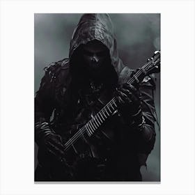 Skeleton Guitar Player Canvas Print