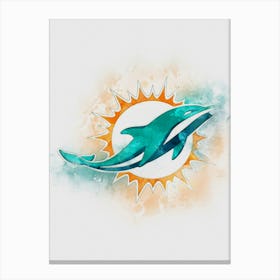 Miami Dolphins Painting Canvas Print