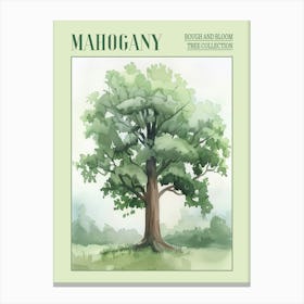 Mahogany Tree Atmospheric Watercolour Painting 8 Poster Canvas Print