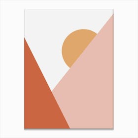 Geometric Sunset Canvas Print