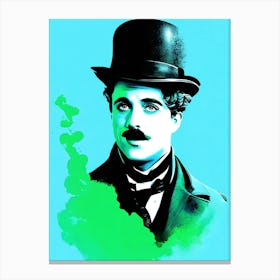Graffiti Portrait of Charlie Chaplin 1 Canvas Print