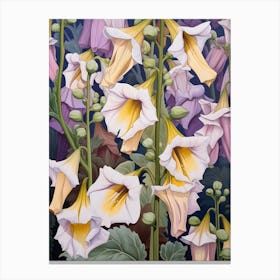 Canterbury Bells 1 Flower Painting Canvas Print