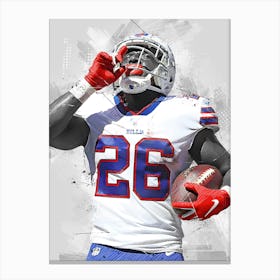 Devin Singletary New York Giants Canvas Print