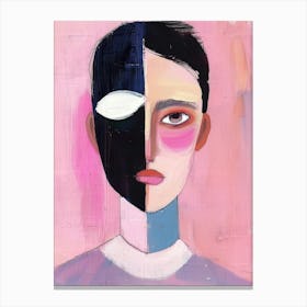 Girl With A Mask Canvas Print