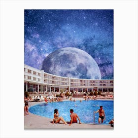 Galactic Pool Hotel Canvas Print