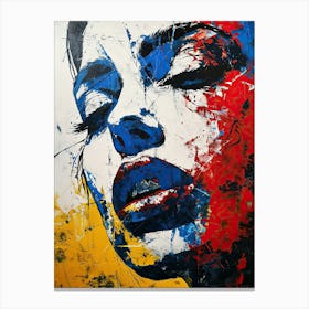 Face Of A Woman Pop Art Canvas Print