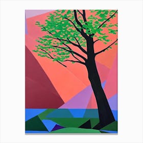 Red Alder Tree Cubist Canvas Print