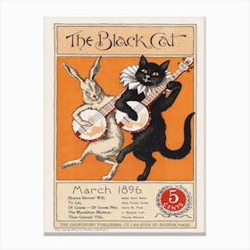The Black Cat, March 1896 Canvas Print