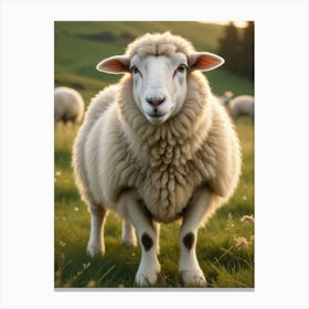 Sheep In A Field 1 Canvas Print