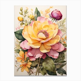 Peony Painting Canvas Print