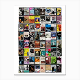 Jazz Music Print - Retro Cassette Covers Canvas Print