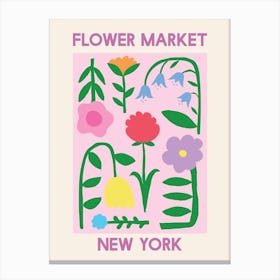 Flower Market New York Canvas Print