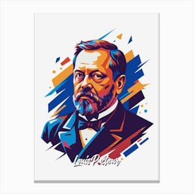 Louis Pasteur 02 Portrait WPAP Pop Art Canvas Print