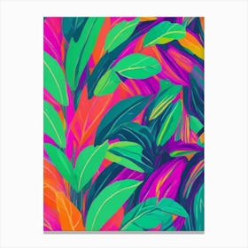 Colorful Tropical Leaves Canvas Print