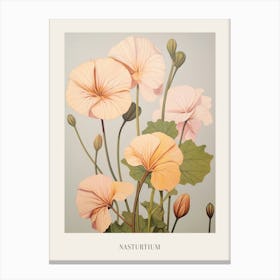 Floral Illustration Nasturtium 4 Poster Canvas Print