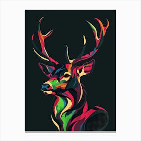 Deer Head Painting Canvas Print