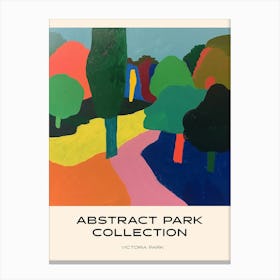 Abstract Park Collection Poster Victoria Park London 4 Canvas Print