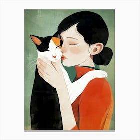 Kitty I love you cat and woman 5 Canvas Print
