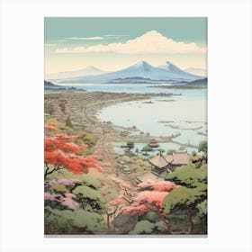 Amanohashidate In Kyoto, Ukiyo E Drawing 6 Canvas Print