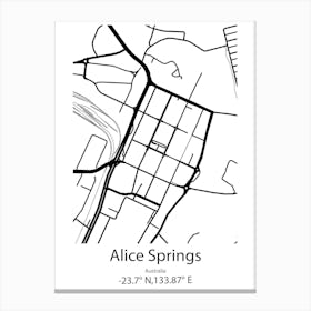 Alice,United States Minimalist Map Canvas Print