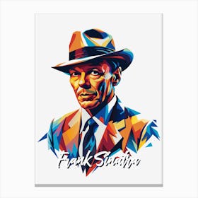 Frank Sinatra 02 Portrait Music Icon Style WPAP Pop Art Canvas Print